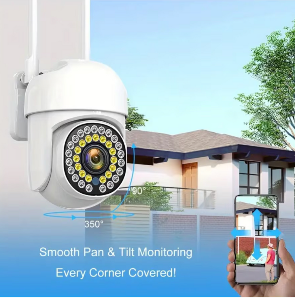Cameră Supraveghere Wireless Exterior/Interior Jortan– Full HD 1080p, Viziune Nocturnă Color, Detectare Mișcare și Captură Foto