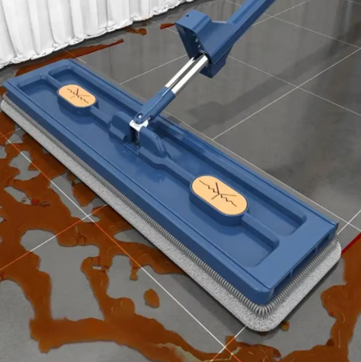 Mop Multifuncțional cu Mâner Inoxidabil, 3 Lavete și Găleată CADOU– Curățare Umedă și Uscată, Cap Rotativ 360°