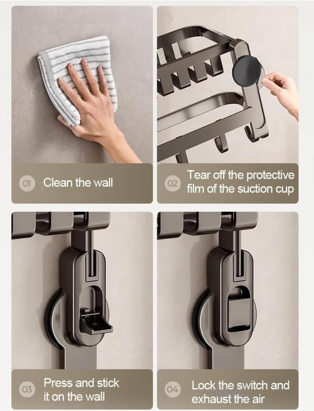 Suport Rabatabil pentru Prosoape – Inox Gri, Antirugină, Elegant și Spațios