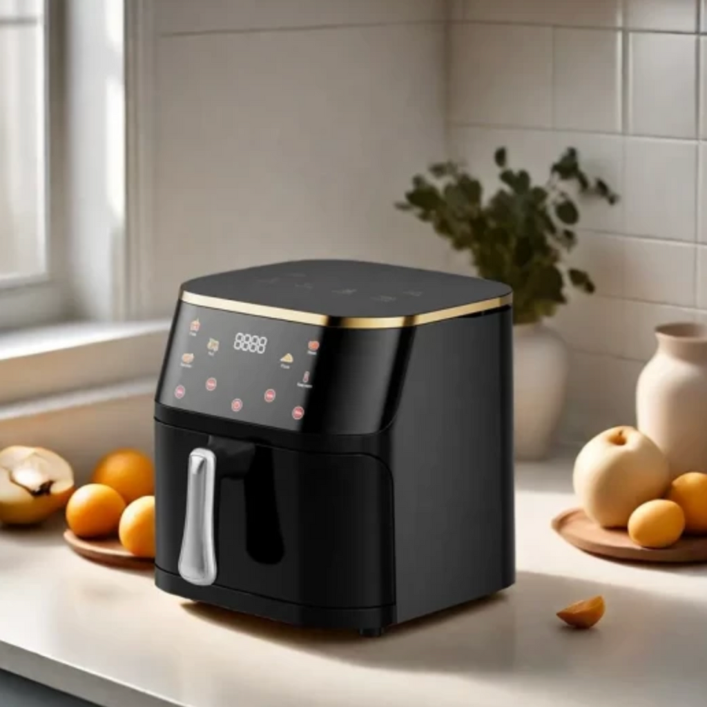 Friteuză cu Aer Cald (Airfryer) 10L, 2400W – Gătit Sănătos, Rapid și Crocant, Fără Ulei