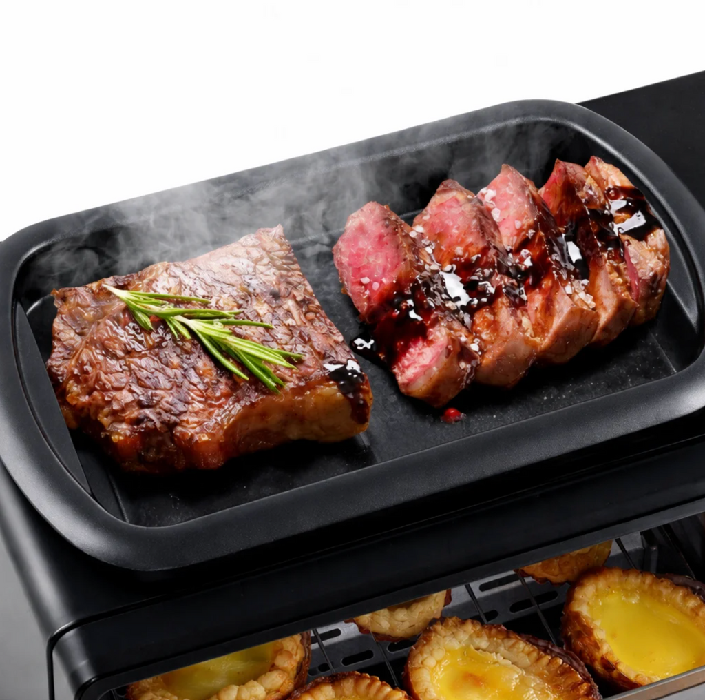 Cuptor Electric 3 în 1 cu Cafetieră Integrată, Grill și Timer – 2000W