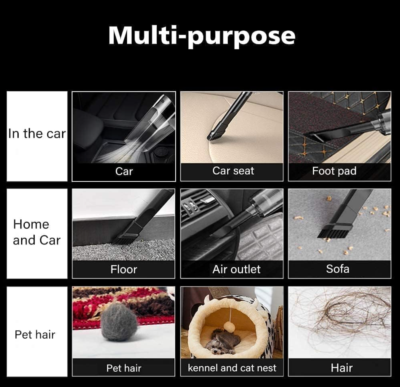 Aspirator Auto Profesional 4-în-1, cu Umflare Anvelope, Manometru și LED – Puternic & Portabil