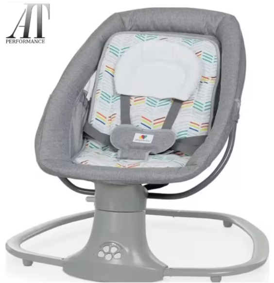 Leagan copii, Balansoar copii 3 in 1, Electric, cu Plasa Tantari, Perna Detasabila, Jucarii, USB, Bluetooth, Telecomanda, 0-3 ani
