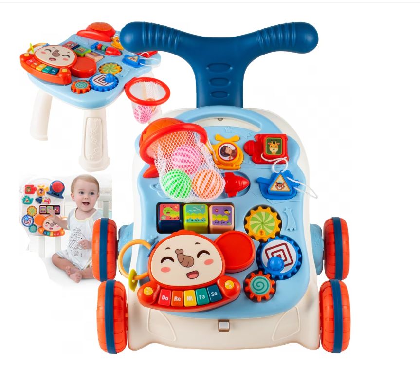 Antemergator Multifunctional 6 in 1, BabyElephant, cu Centru de Activitati si Masuta Interactiva