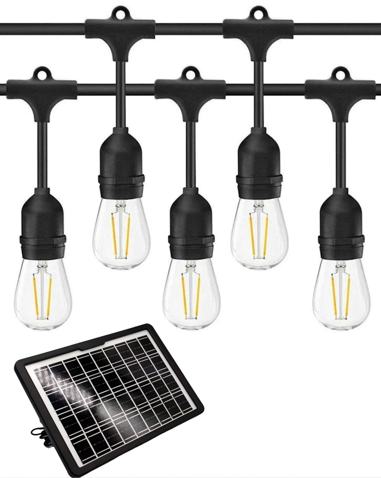 Ghirlanda Luminoasa cu Panou Solar, IP65, 5-20M – 10-20 Becuri