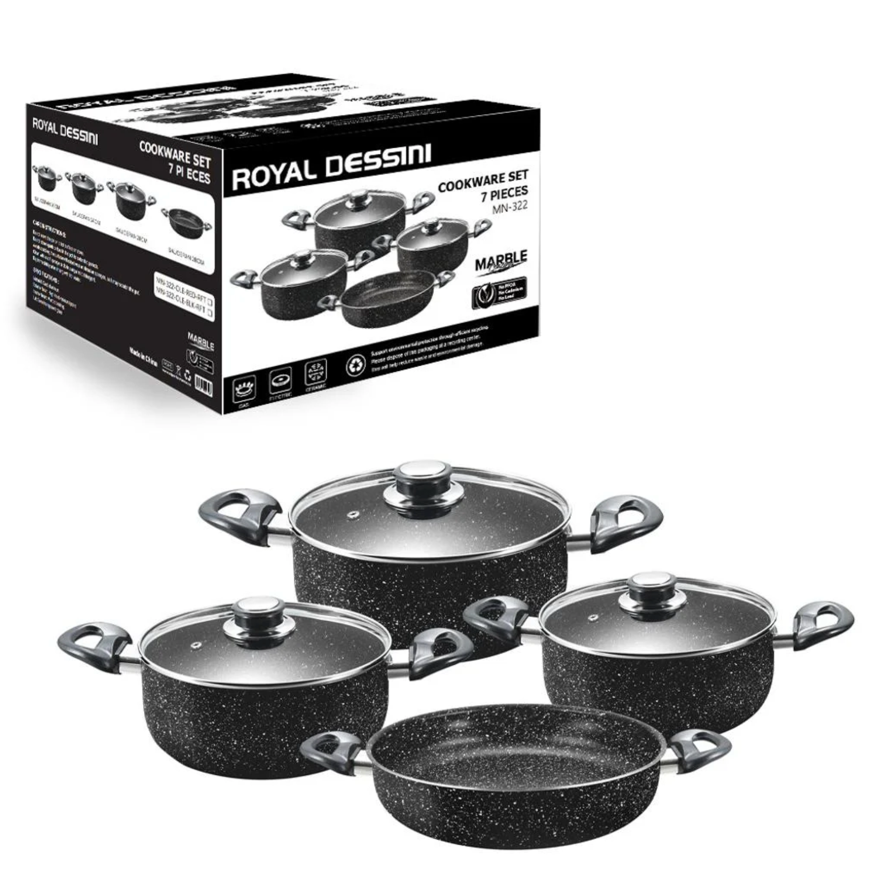 Set Oale Royal 7 Piese – MN-322 | Marble Coating