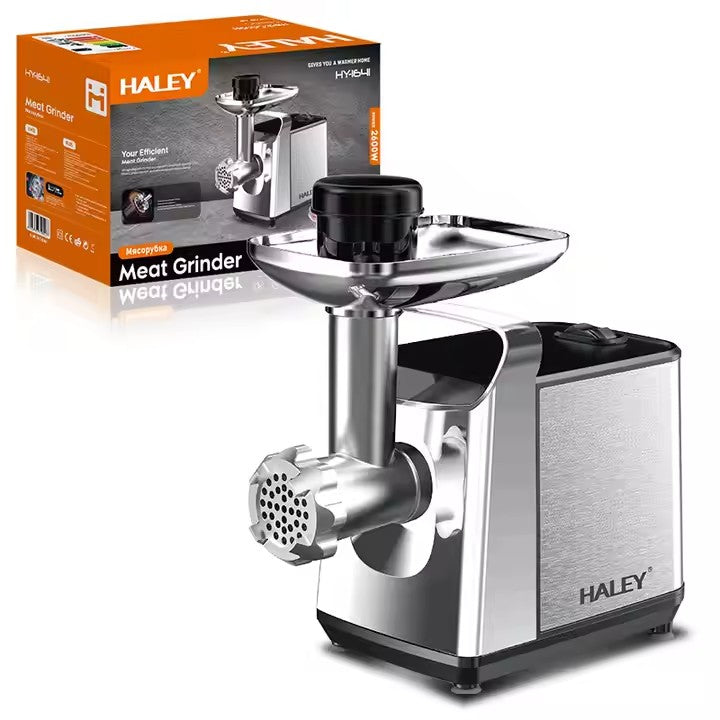 Mașină de Tocat Carne, 3000W, Unelte Metalice, Carcasă din Oțel Inoxidabil, Argintiu