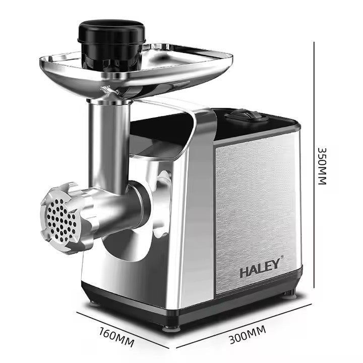 Mașină de Tocat Carne, 3000W, Unelte Metalice, Carcasă din Oțel Inoxidabil, Argintiu