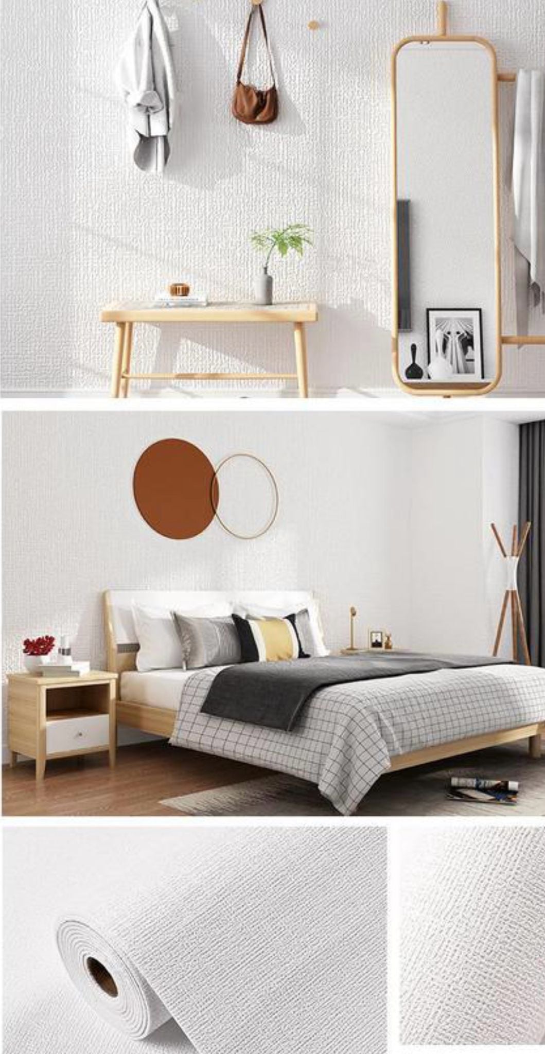 Rola Tapet Autoadeziv, Texturat, 4mm Grosime, Design Elegant, Termoizolant, 50x280cm