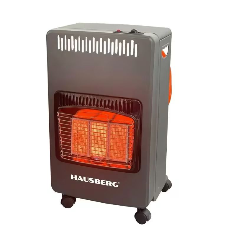 Soba pe Gaz Butelie GPL cu 3 Trepte Incalzire, Putere 4200W, Portabila pe Roti, Aprindere Automata, Incalzitor Ceramic, Regulator si Furtun Gaz