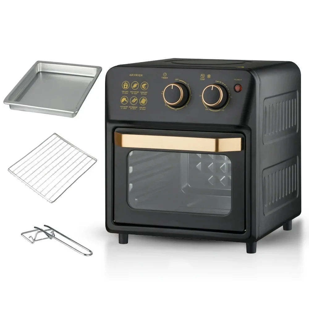 Cuptor Electric Airfryer cu Grill, Capacitate 12L, Tehnologie de Circulație a Aerului 360° – Gătire Versatilă și Curățare Ușoară + Carte Retete Cadou
