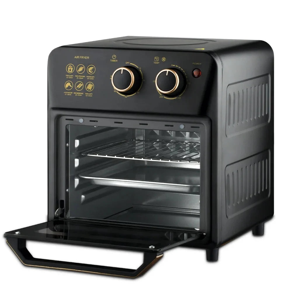 Cuptor Electric Airfryer cu Grill, Capacitate 12L, Tehnologie de Circulație a Aerului 360° – Gătire Versatilă și Curățare Ușoară + Carte Retete Cadou