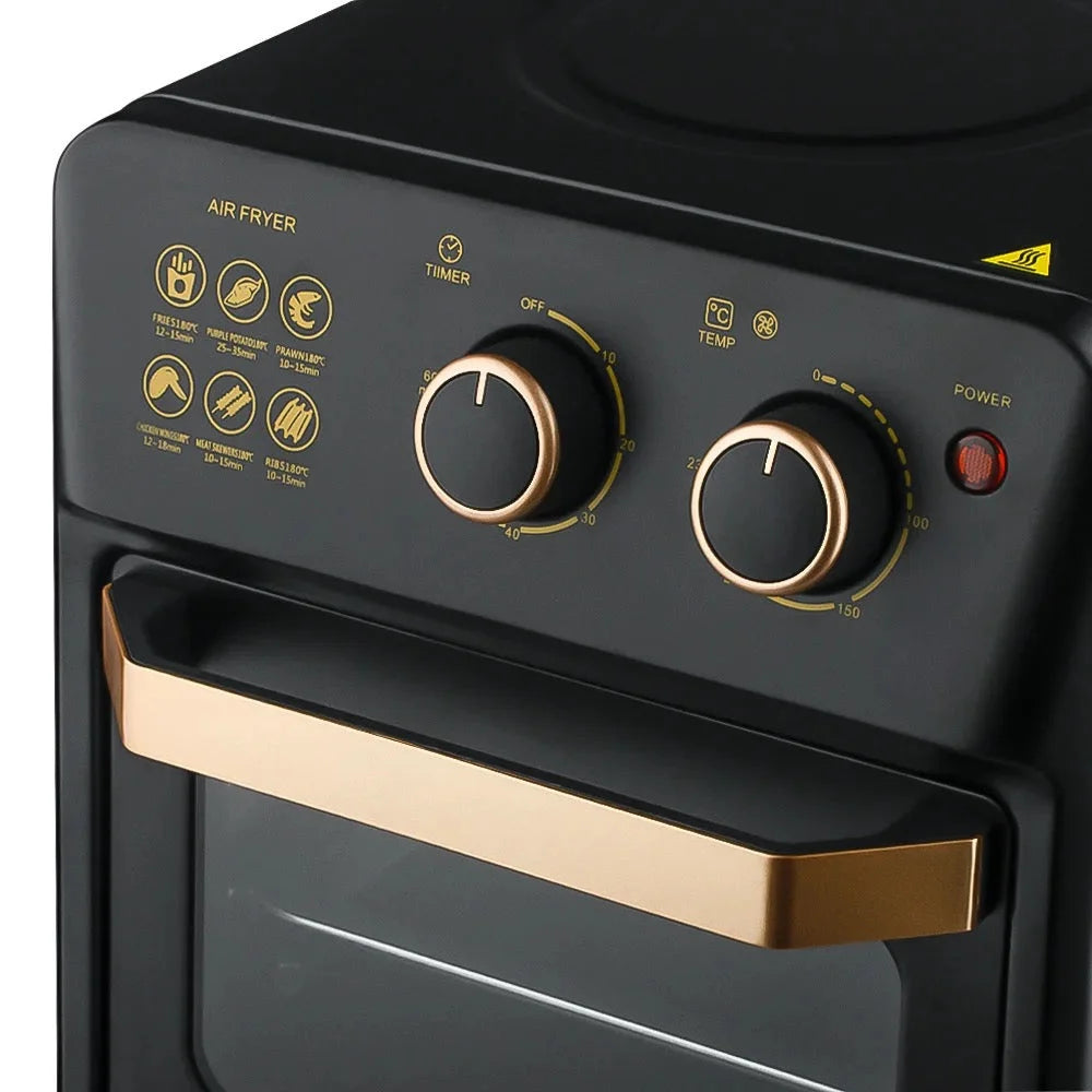 Cuptor Electric Airfryer cu Grill, Capacitate 12L, Tehnologie de Circulație a Aerului 360° – Gătire Versatilă și Curățare Ușoară + Carte Retete Cadou