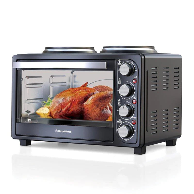 Cuptor si Plita Electrica Hoffmans - 55L, 2000W + 1600W, Aer Cald, 2 Plite, Termostat Reglabil, HM-753