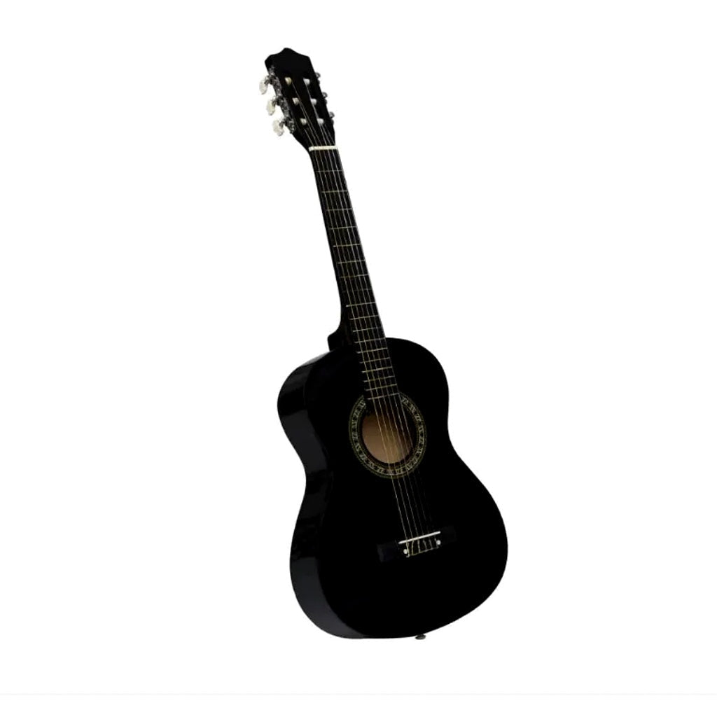 Chitara Clasica 4/4 Neagra, 38" (95cm), Lemn, 6 Corzi metalice, 20 De Taste.