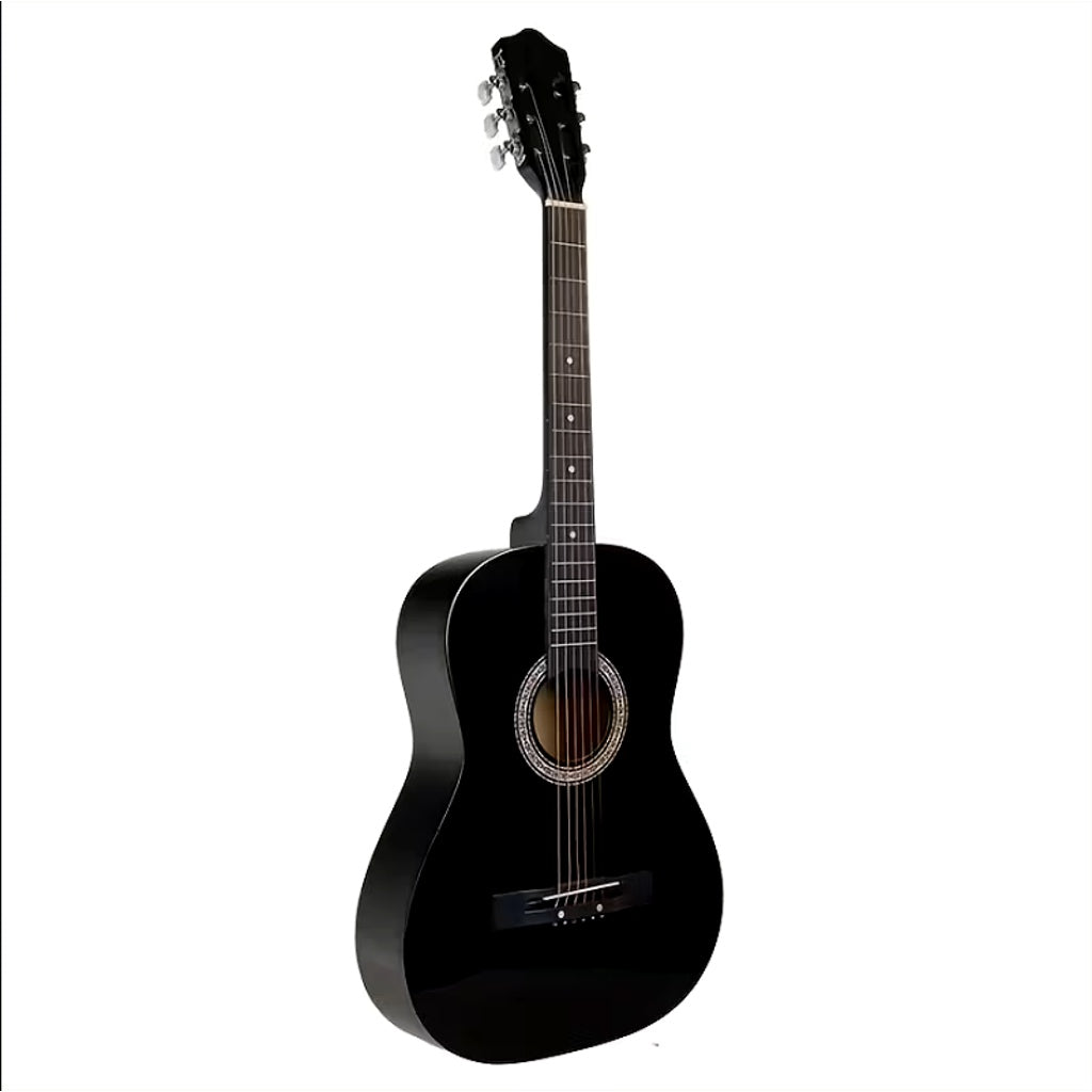 Chitara Clasica 4/4 Neagra, 38" (95cm), Lemn, 6 Corzi metalice, 20 De Taste.
