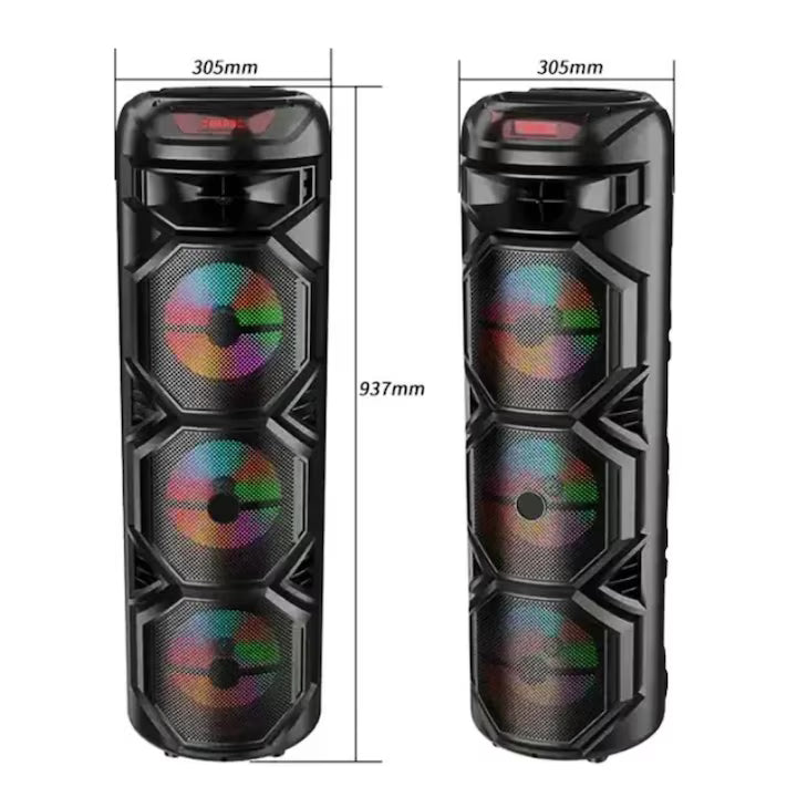 Boxă Portabilă 120W ZQS – Putere, lumină și distracție nelimitată