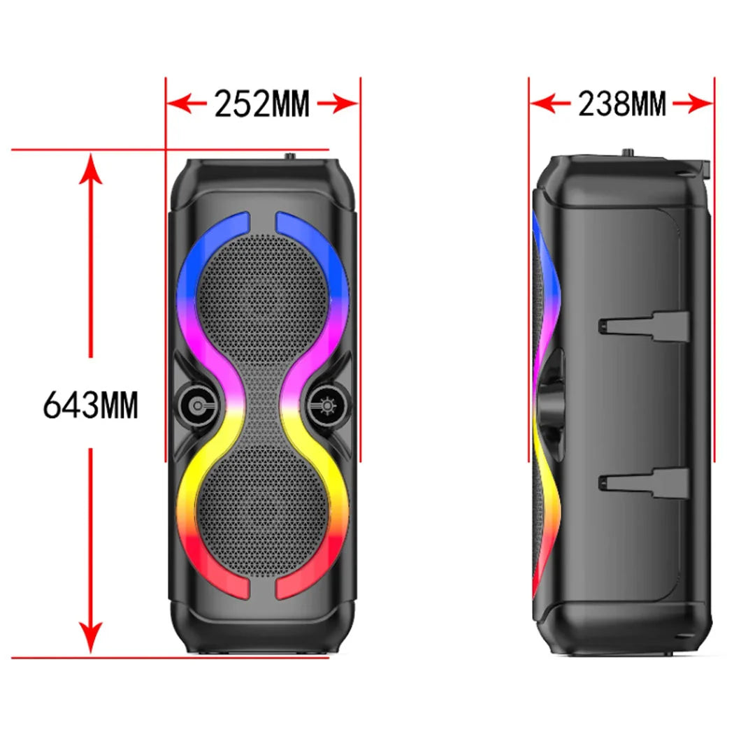 Boxă Portabilă ZQS 150W – Putere, lumini și distracție la superlativ