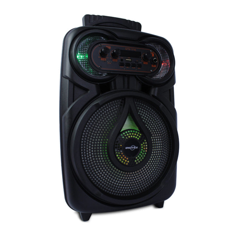 Boxă Bluetooth Portabilă 8” – Cu Lumini LED, Karaoke și Microfon Inclus