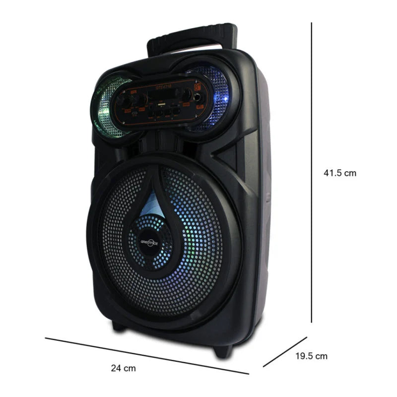 Boxă Bluetooth Portabilă 8” – Cu Lumini LED, Karaoke și Microfon Inclus