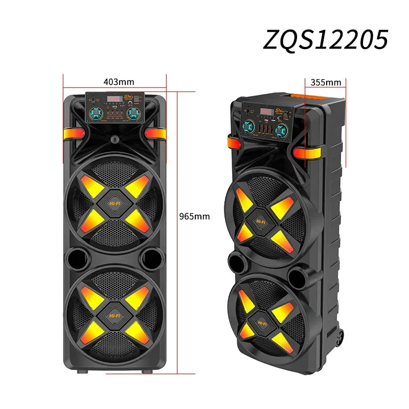 Boxă Wireless ZQS-12205 – 80W de putere, LED-uri RGB și distracție garantată