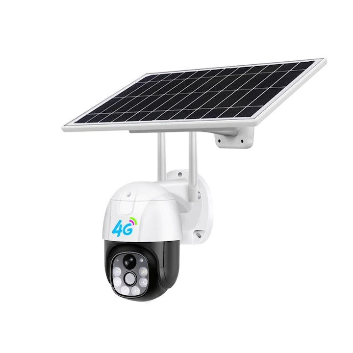 Camera Supraveghere video cu SIM, conexiune 4G, 3MP 2048 x 1536 cu panou solar, acumulatori inclusi 8000mah, intelligent tracking, PTZ, Micro SD, Rotire, Alarma miscare, Interior & Exterior