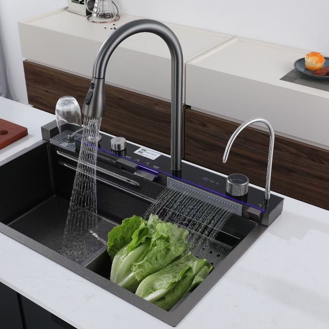Chiuvetă Smart Multifuncțională din Inox – Tehnologie și Eleganță în Bucătăria Ta