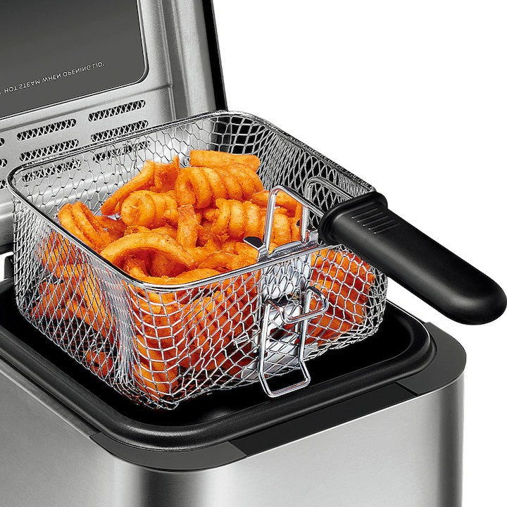 Friteuza Electrica HALEY HY-2505, 1000W, Capacitate 2.5L, Design Argintiu Elegant, Control Precise al Temperaturii