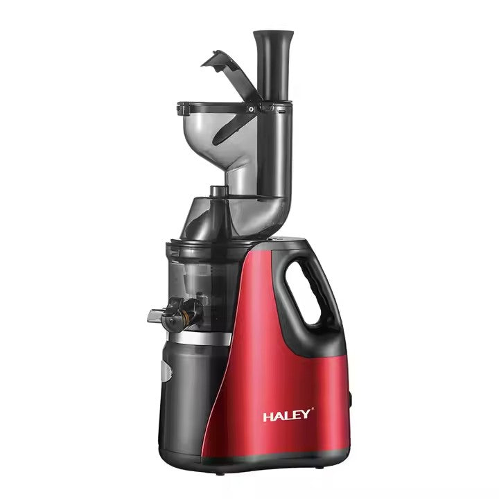 Storcător Electric Fructe și Legume 150W – Inox, Sistem Anti-Alunecare, Design Roșu/Negru, Eficient și Compact