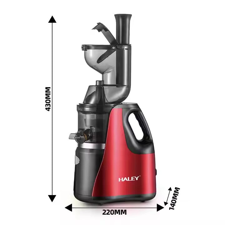 Storcător Electric Fructe și Legume 150W – Inox, Sistem Anti-Alunecare, Design Roșu/Negru, Eficient și Compact