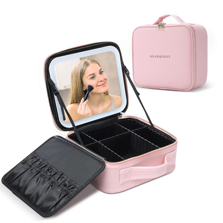 Geantă pentru Cosmetice cu Iluminare LED – Eleganță, Organizare și Funcționalitate Premium