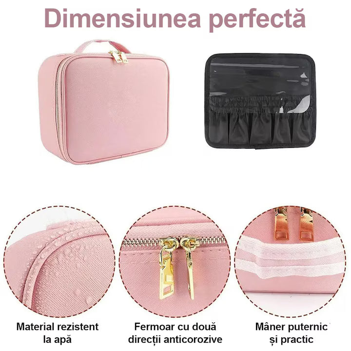 Geantă pentru Cosmetice cu Iluminare LED – Eleganță, Organizare și Funcționalitate Premium