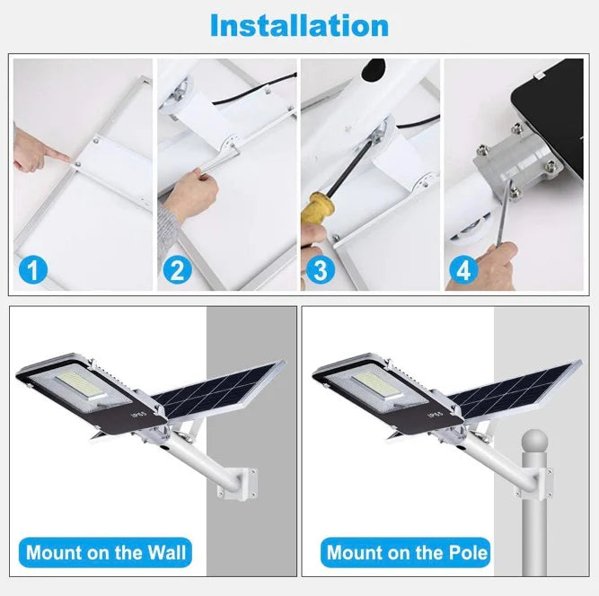 LAMPĂ SOLARĂ STRADALĂ LED JORTAN CU PANOU FOTOVOLTAIC ORIENTABIL