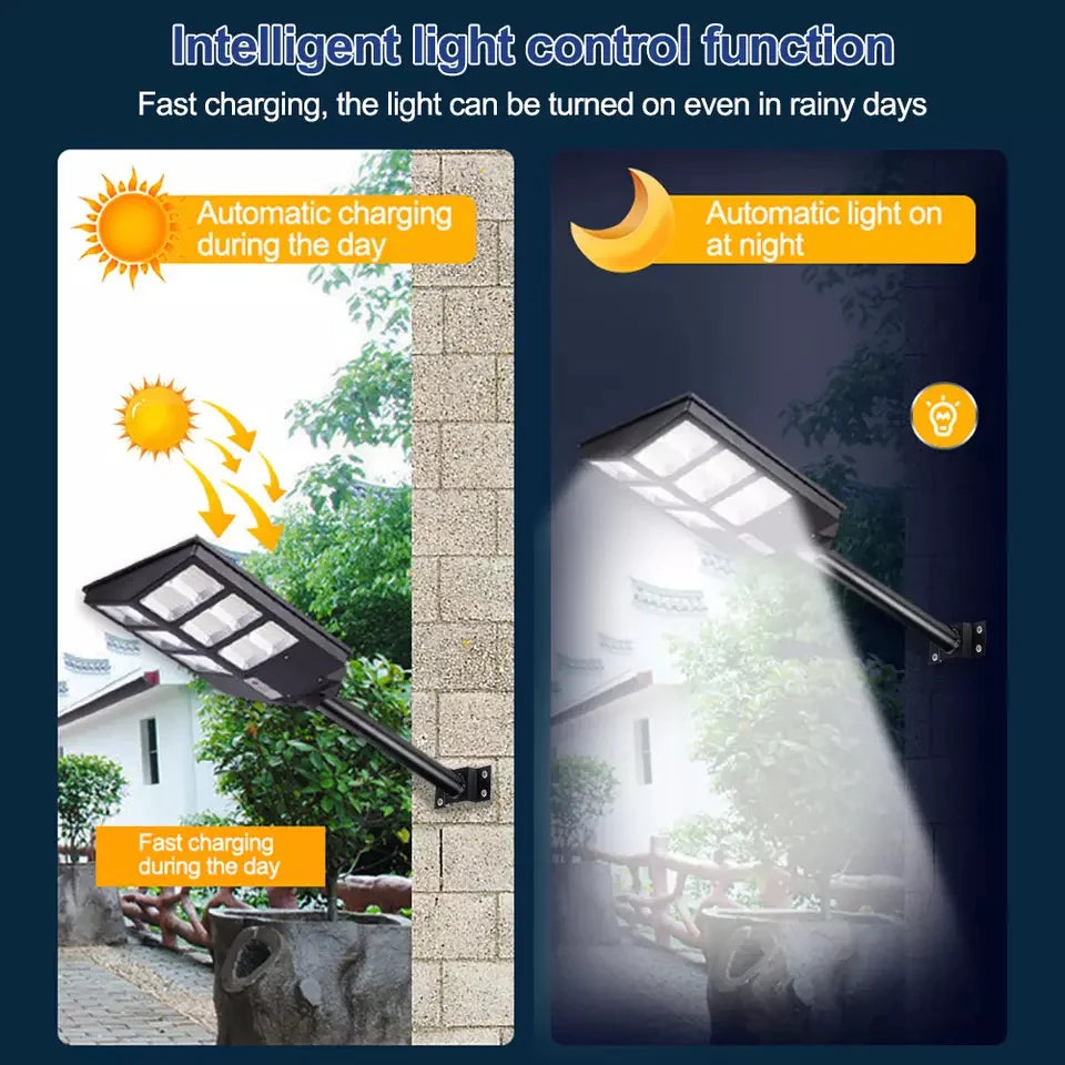 LAMPĂ SOLARĂ LED JORTAN 600W CU PANOU FOTOVOLTAIC ȘI TELECOMANDĂ