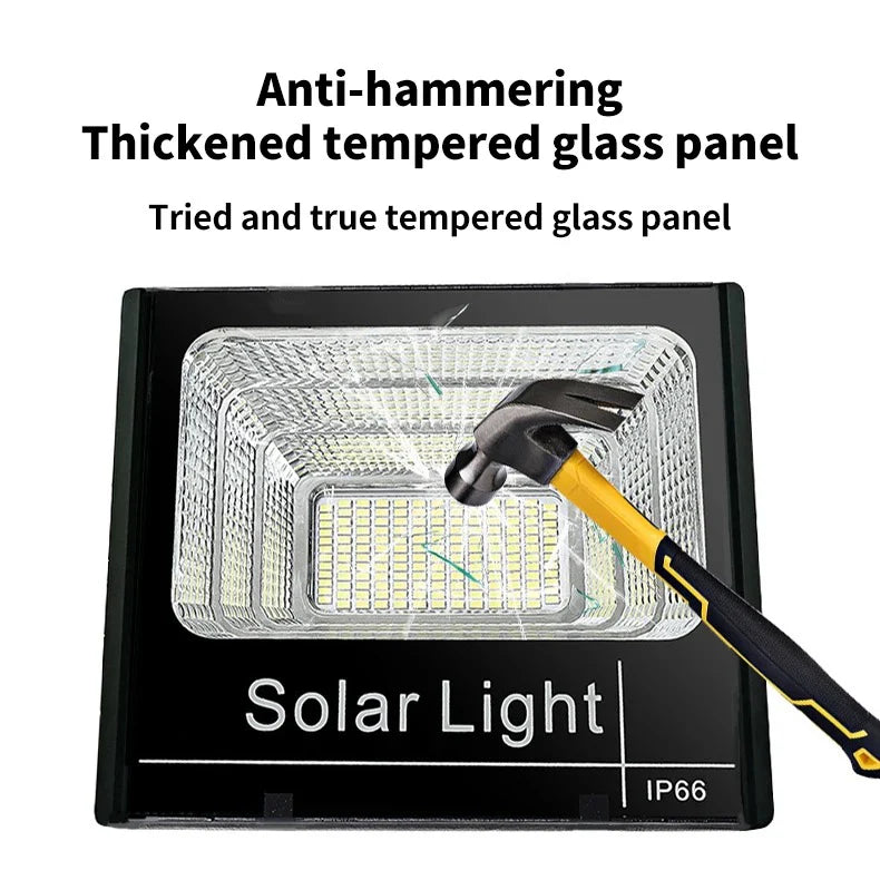 Proiector Solara LED, Jortan,corp iluminat, cu incarcare solara, panou separat fotovoltaic, suport, telecomanda