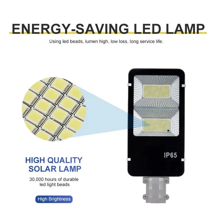 LAMPĂ SOLARĂ STRADALĂ LED JORTAN CU PANOU FOTOVOLTAIC ORIENTABIL 200W