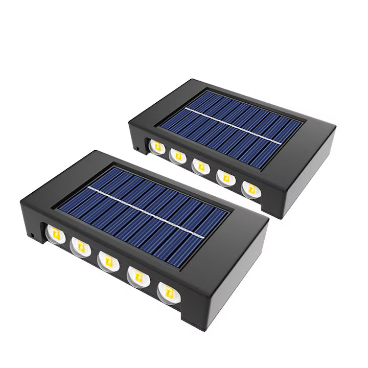 Set 2 Lămpi Solare de Perete cu Iluminare Sus-Jos – Eleganță și Iluminare Inteligentă