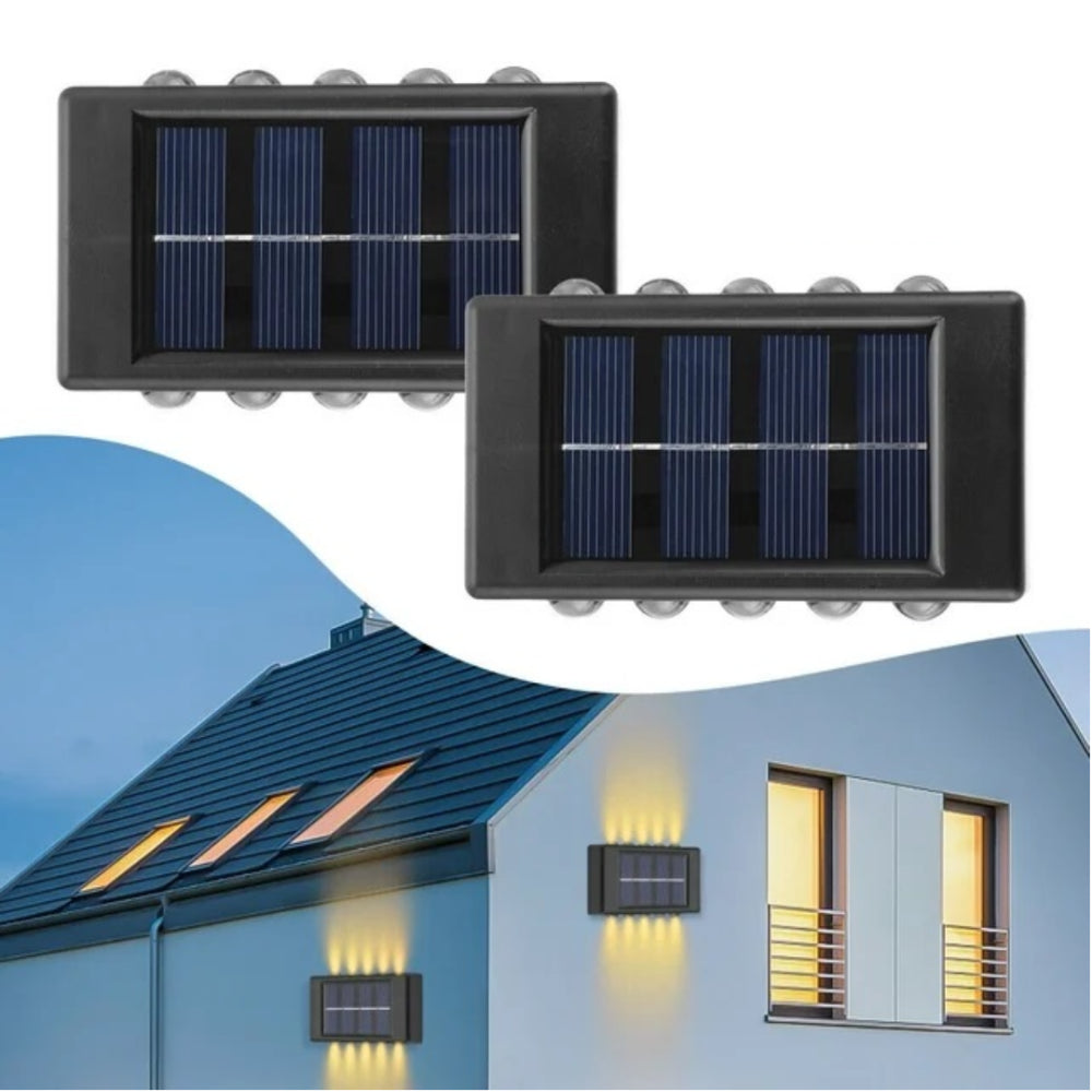 Set 2 Lămpi Solare de Perete cu Iluminare Sus-Jos – Eleganță și Iluminare Inteligentă