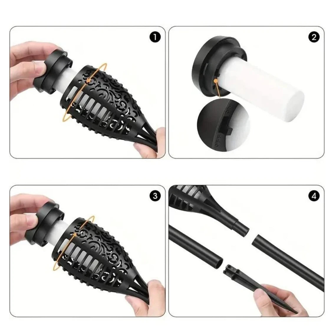 Lampă Solară Decorativă cu Efect de Flacără – Iluminare Elegantă pentru Grădină și Terasă