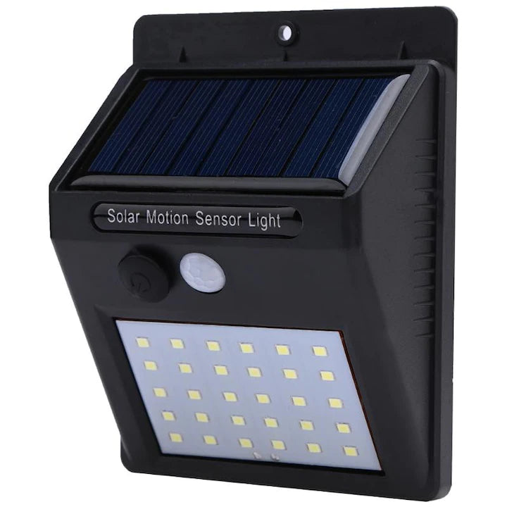 Lampă Solară cu 30 LED-uri – Iluminare Puternică și Economică pentru Exterior