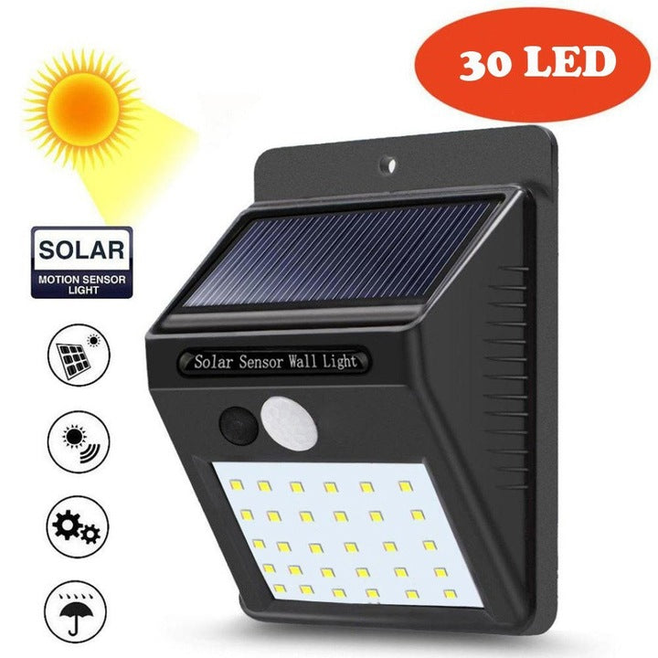 Lampă Solară cu 30 LED-uri – Iluminare Puternică și Economică pentru Exterior