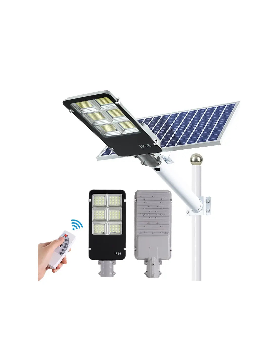 Lampă Stradală LED cu Panou Fotovoltaic și Telecomandă 300W si 400W