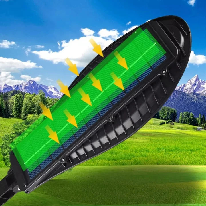 Lampa Stradala cu Incarcare Solara, LED, 60W, Negru