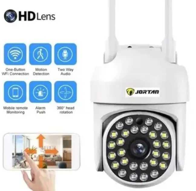 Pachet Promo: 2X Cameră Supraveghere Jortan, Wireless Exterior/Interior – Full HD + 2 Carduri MICRO SD 64GB