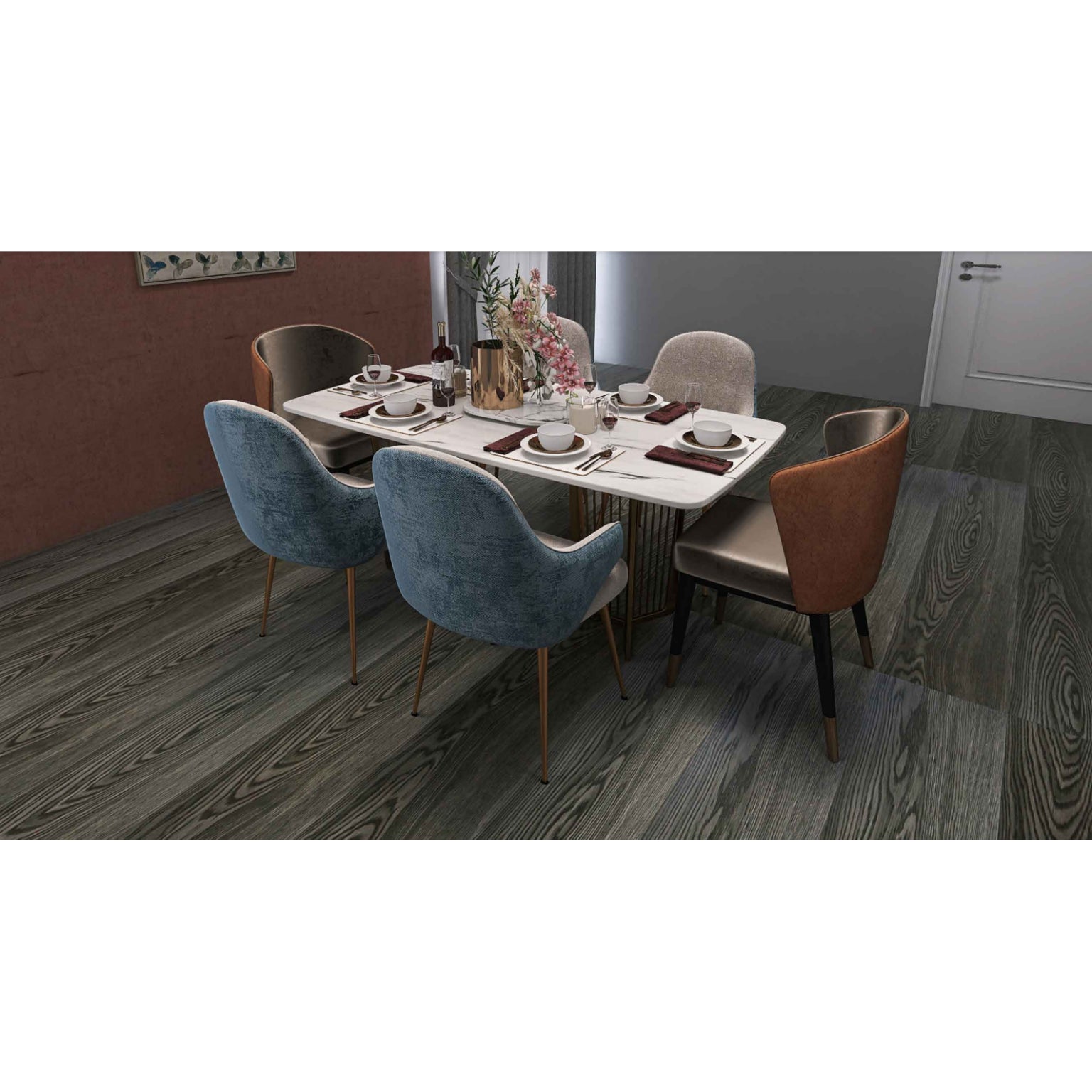 Set 36 Placi, De Pardoseala, durabil, autoadezive, PVC, 914.4mm x152.4mm, mm 5 m²/box