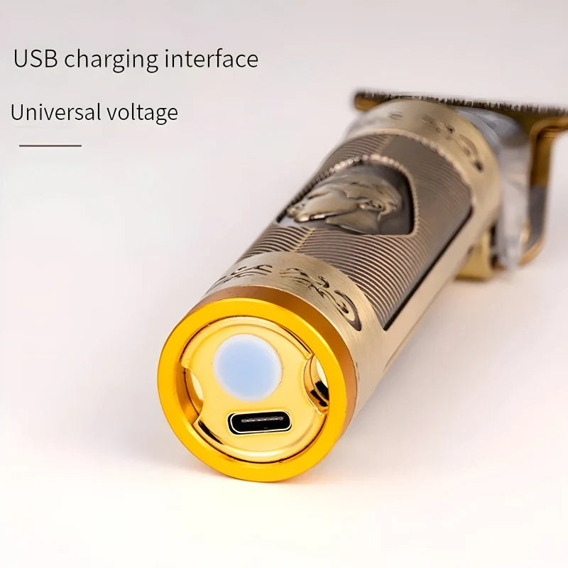 Set aparat de tuns vintage 3 in 1, Reincarcare USB, Multifunctional, Otel Inoxidabil