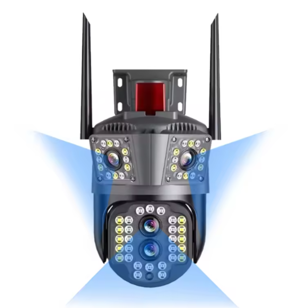 Cameră de Supraveghere Exterior HD cu Vedere Nocturnă, Detecție Umană și Audio Bidirecțional