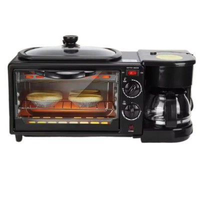 SUPEROFERTA - Cook Express 3 în 1 – Cafetieră, Prăjitor de Pâine și Minicuptor Integrat