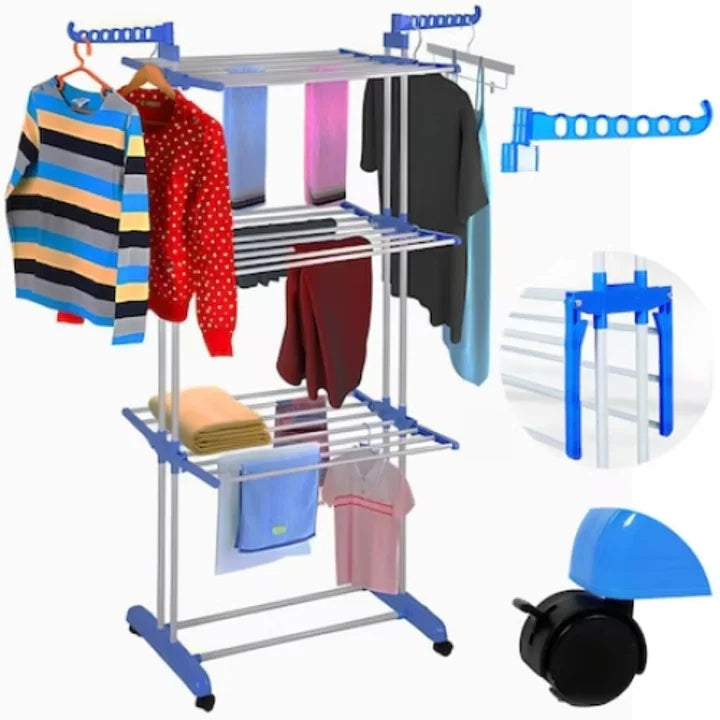 Uscator de Rufe, Vertical, Pliabil si Mobil, Compact, cu 3 Niveluri de Uscare
