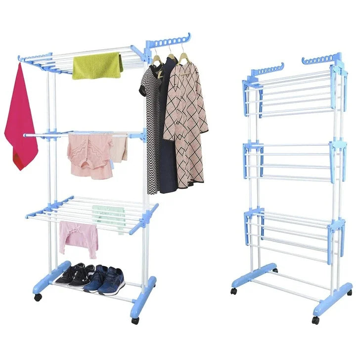 Uscator de Rufe, Vertical, Pliabil si Mobil, Compact, cu 3 Niveluri de Uscare